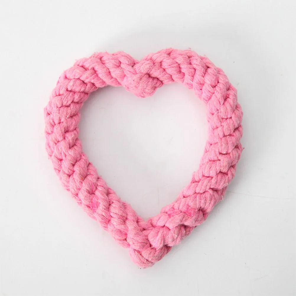 

Teething Dog Tooth Cleaning Love Circle Toys for Small Dogs Vocalize No Stuffing
