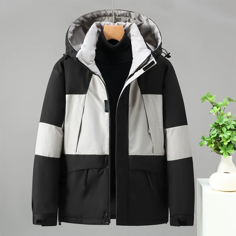 

Autumn Winter Outdoor Mountaineering Hiking Windproof Warm Cotton Clothes Men Fashionable Trendy Thickened Warm Cold Proof Coat