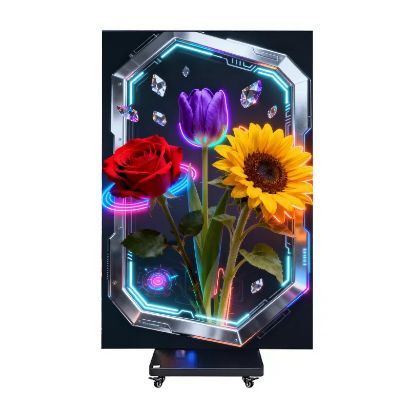 Outdoor high definition full color vertical led poster screen, movable and spliced