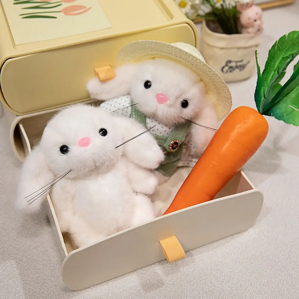 

Plush Stuffed Garden Bunny Plush Toys Handmade Charms Gardener Little Rabbit Doll Soft Cartoon Rabbit Plush Doll Girlfriend Gift