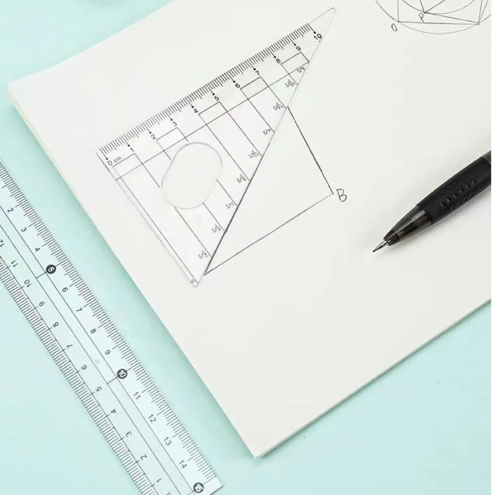 8Pcs/Set Multifunctional Drawing Compass Ruler Kit Portable Compact Math Measuring Tool with Box Triangle Ruler