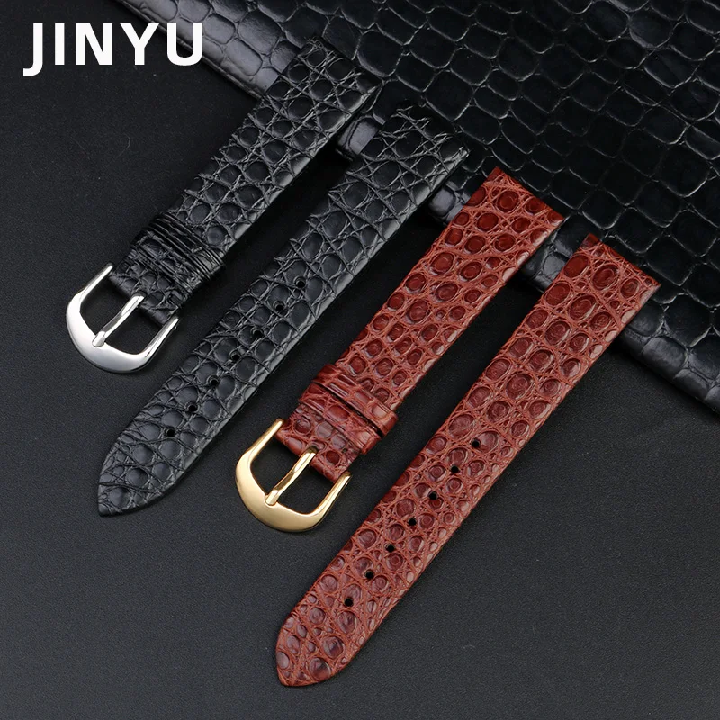 Ultra Thin Crocodile Leather Bracelet For Longines L4 Couple strap VC PP Leather Strap Men and Women Soft Watch Band 13 18 20mm