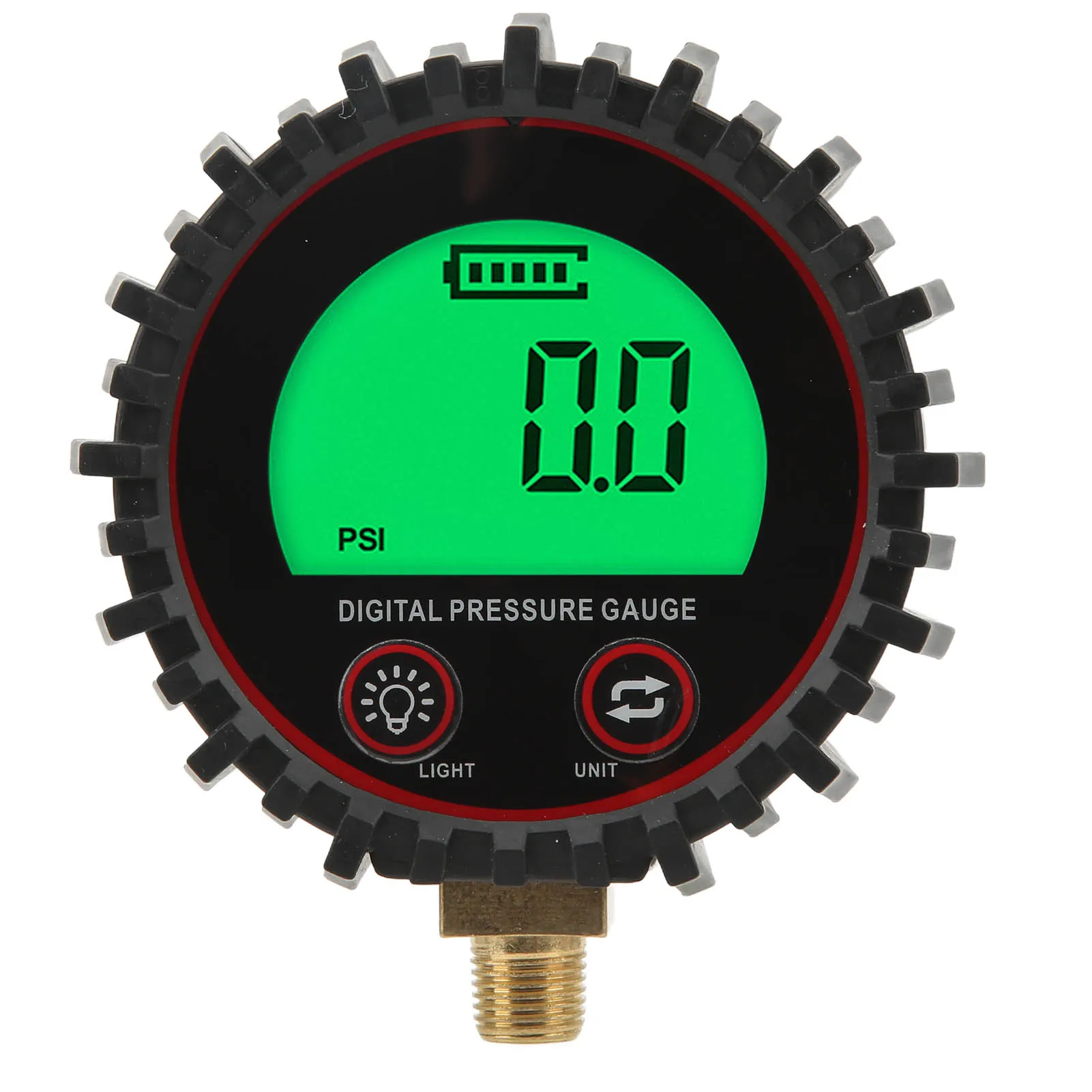 Barómetro digital para neumáticos Inflador de neumáticos Medidor de presión digital 3‐255PSI con pantalla LCD DC3.1V Rosca de 10 mm Accesorios para vehículos