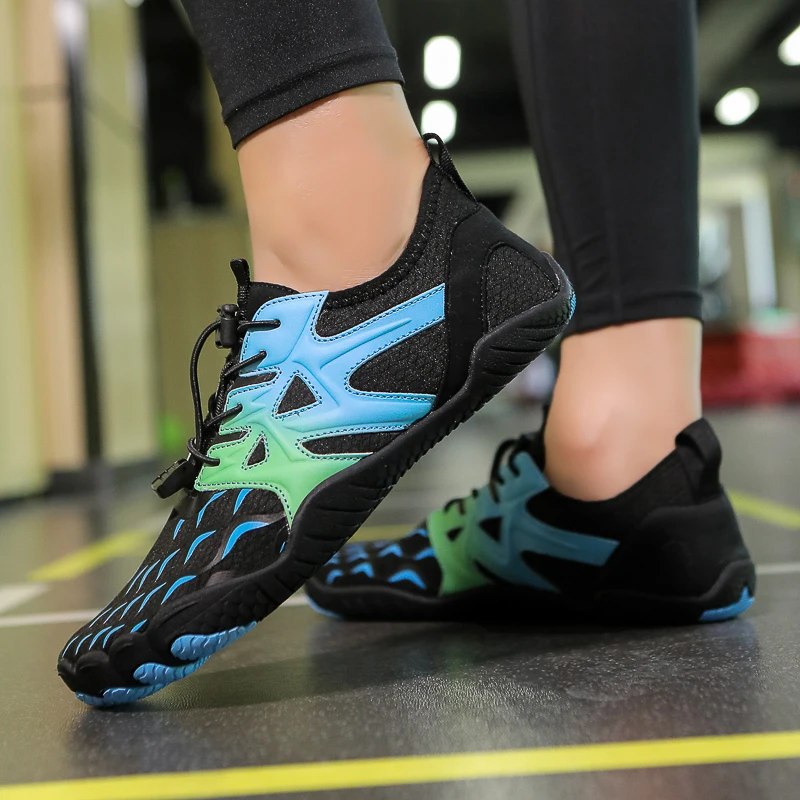 Summer men's and women's aqua shoes breathable speed interference water upstream shoes mesh surface light water sports shoes