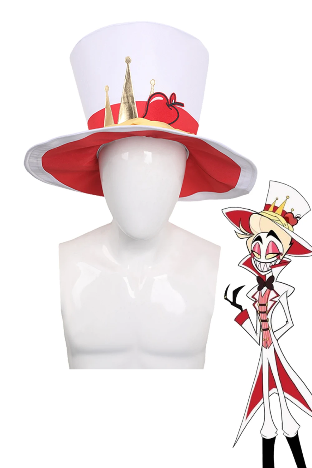 Lucifero Cosplay Hotel Hat Apple Costume accessori Set carnevale di Halloween per travestimento donna donna uomo adulto