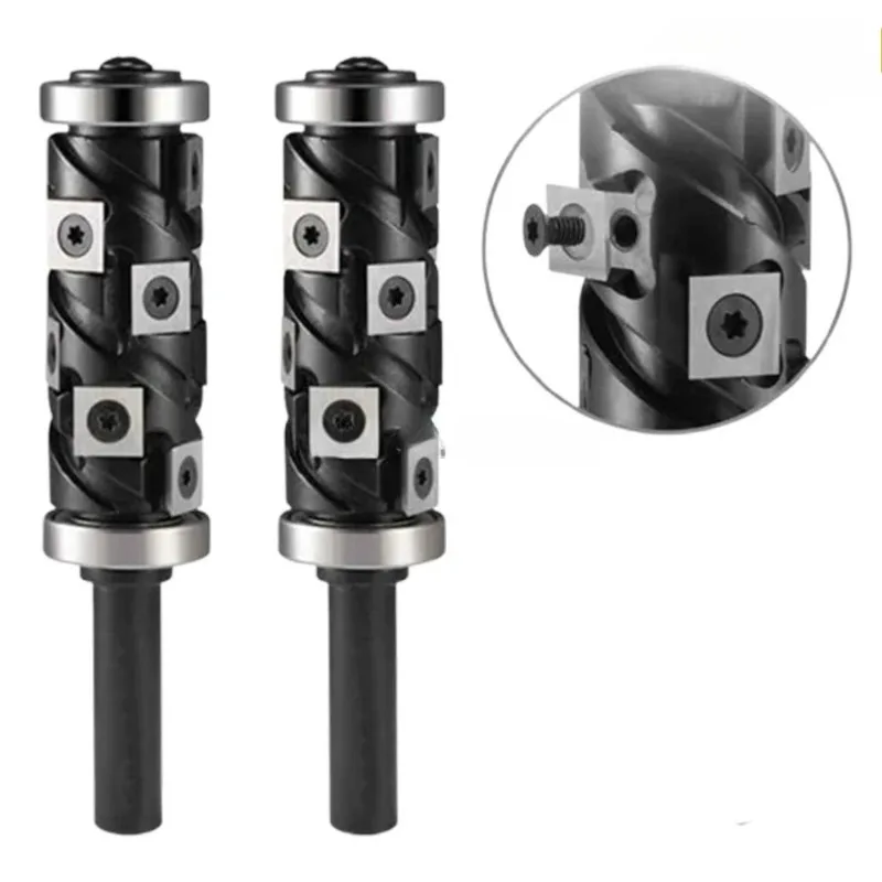 12mm 12.7mm Wood Flush Trimming Router Bit Cutting Diameter for Woodworking Carbide End Mill 65mm Insert Blades Milling Cutter