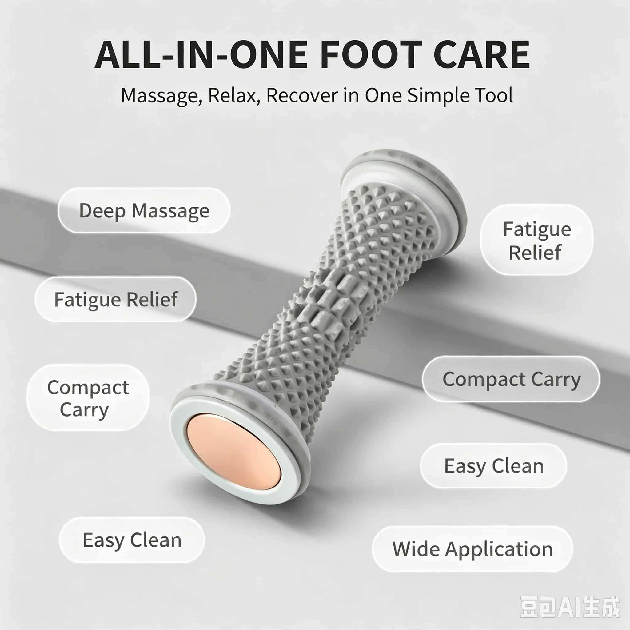 Plastic Manual Foot Roller Massage Ball Plantar Fascia Massager Yoga Foot Roller Relieve Foot Soreness Muscle Relax Tool