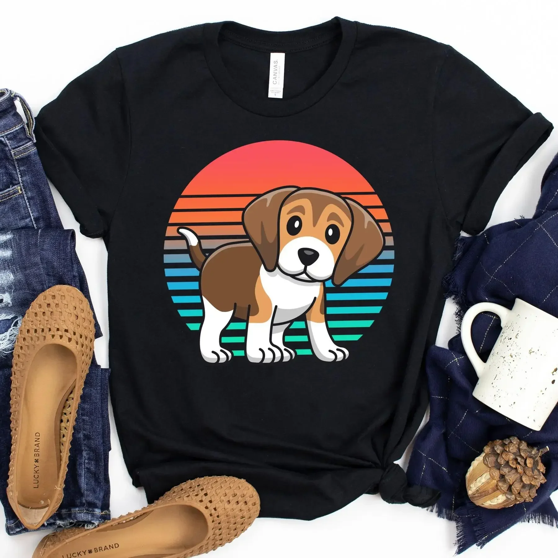 Retro Beagle T Shirt Owner s Dog Mom Hound Mama Lover