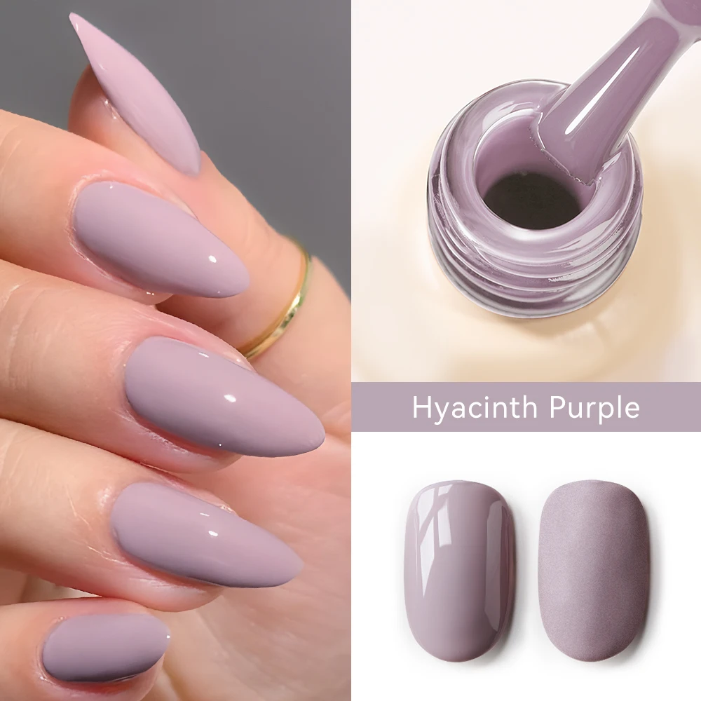 MAYCHAO Hyacinth Purple Gel Nail Polish 12ml Glossy Semi Permanent Soak Off UV LED Frosted Gel Nails Painting Varnish