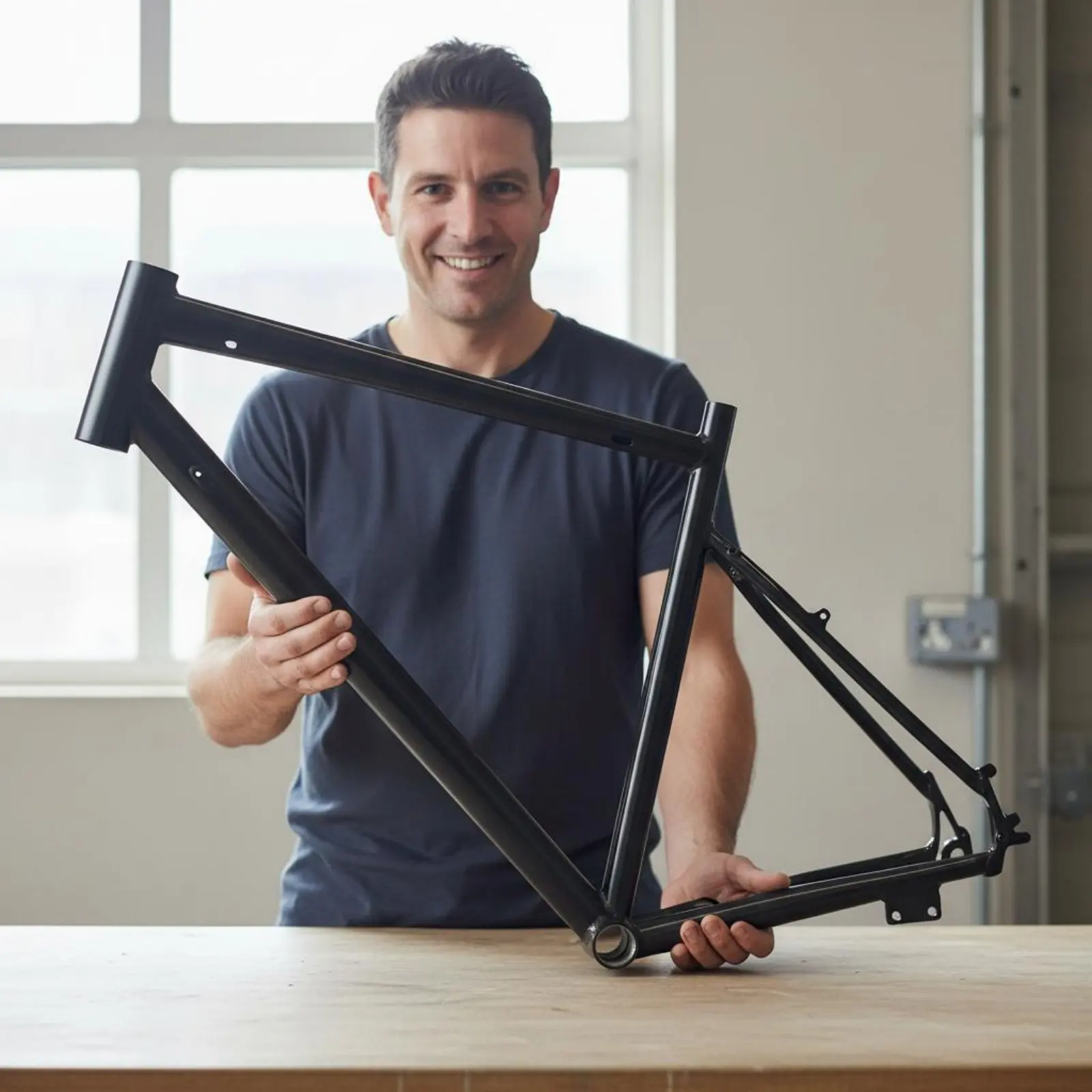 

700c Gravel Frame Fork Included Flat Bar Gravel Frame Cycle Parts All-Terrain Lightweight for Commuting