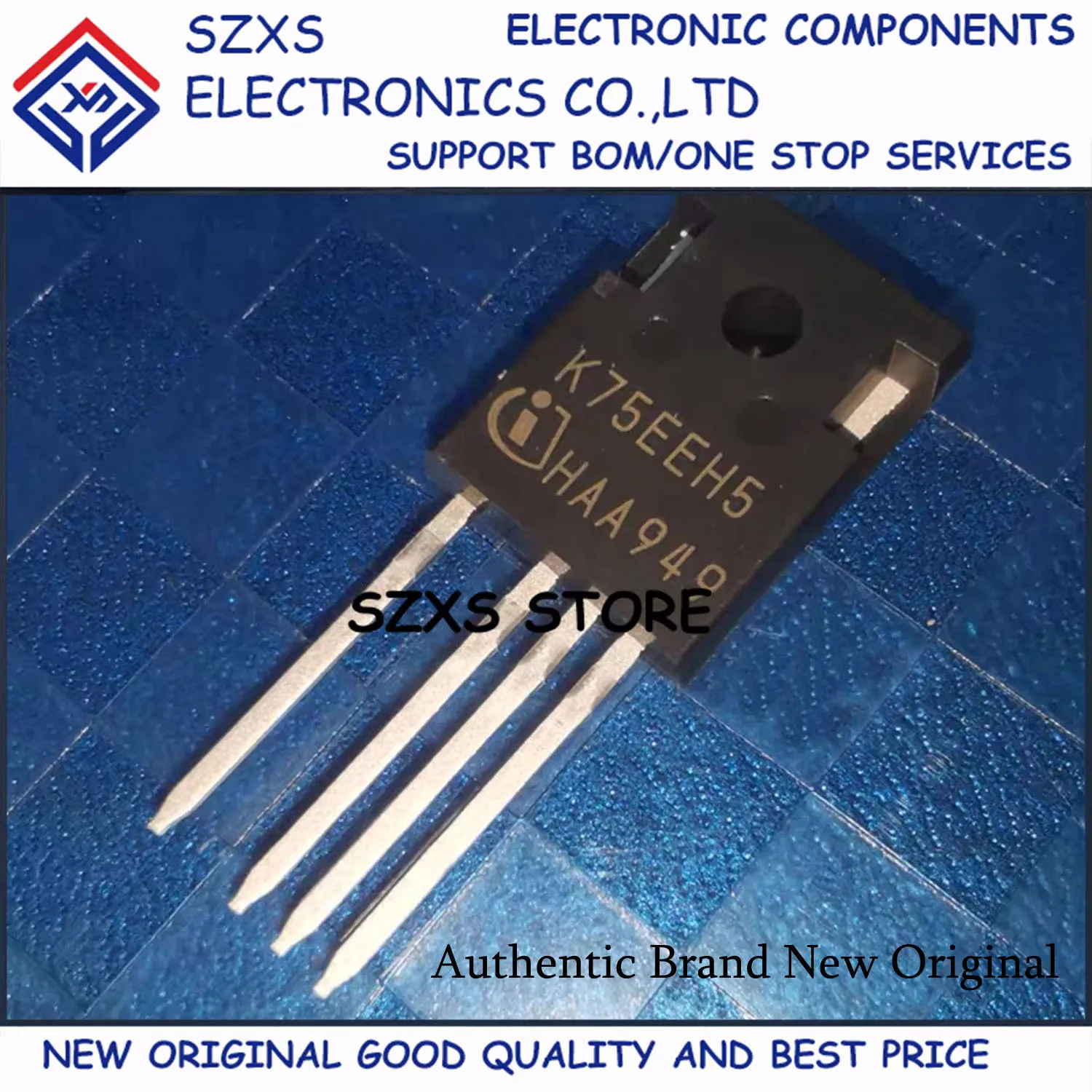 New Original 5Pcs K75EEH5 IKZ75N65EH5 TO-247-4 650V 75A Powerful IGBT Transistor In Stock Electronic Components Good Quality