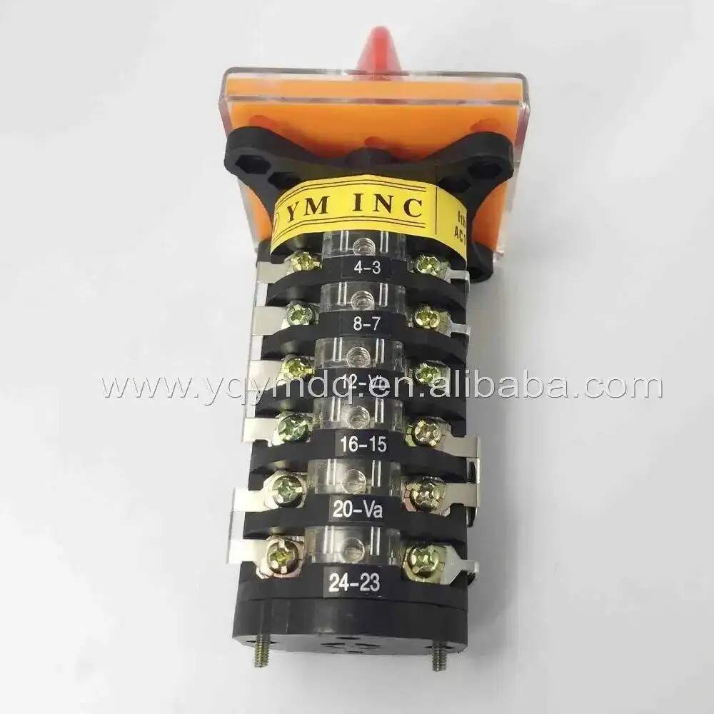 T-16EXF64D-6 Cam Switch For Milling Machine 8 Positions Rotary Universal Changeover Switches 20A 6 Stages Silver Contact