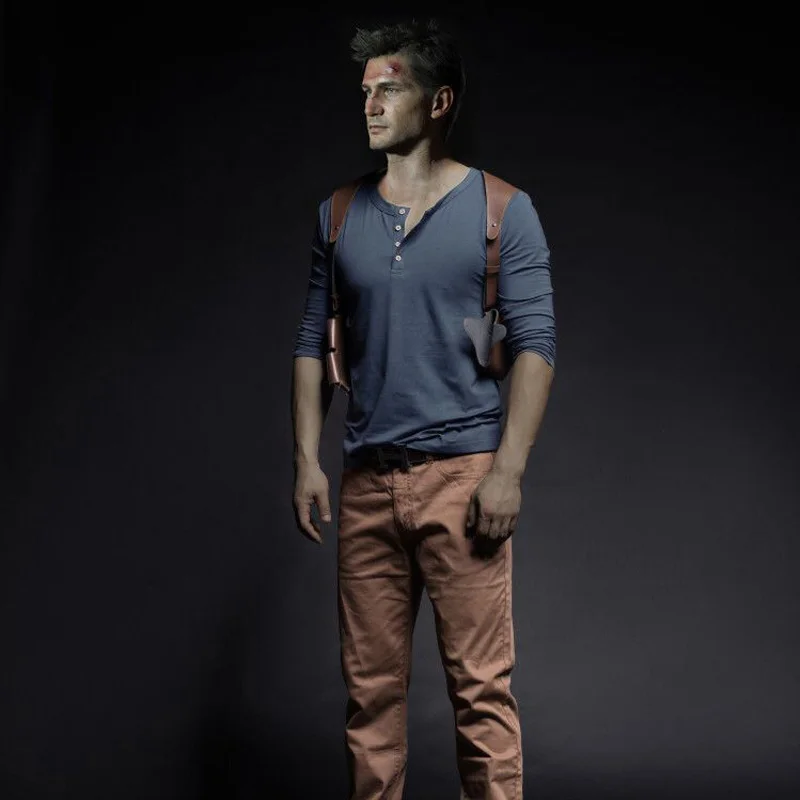 Nathan Drake kostiumy Cosplay najlepszy podkoszulek spodnie gra Uncharted 4. rola Paly jednolite Halloween karnawałowy kostium imprezowy dla mężczyzn