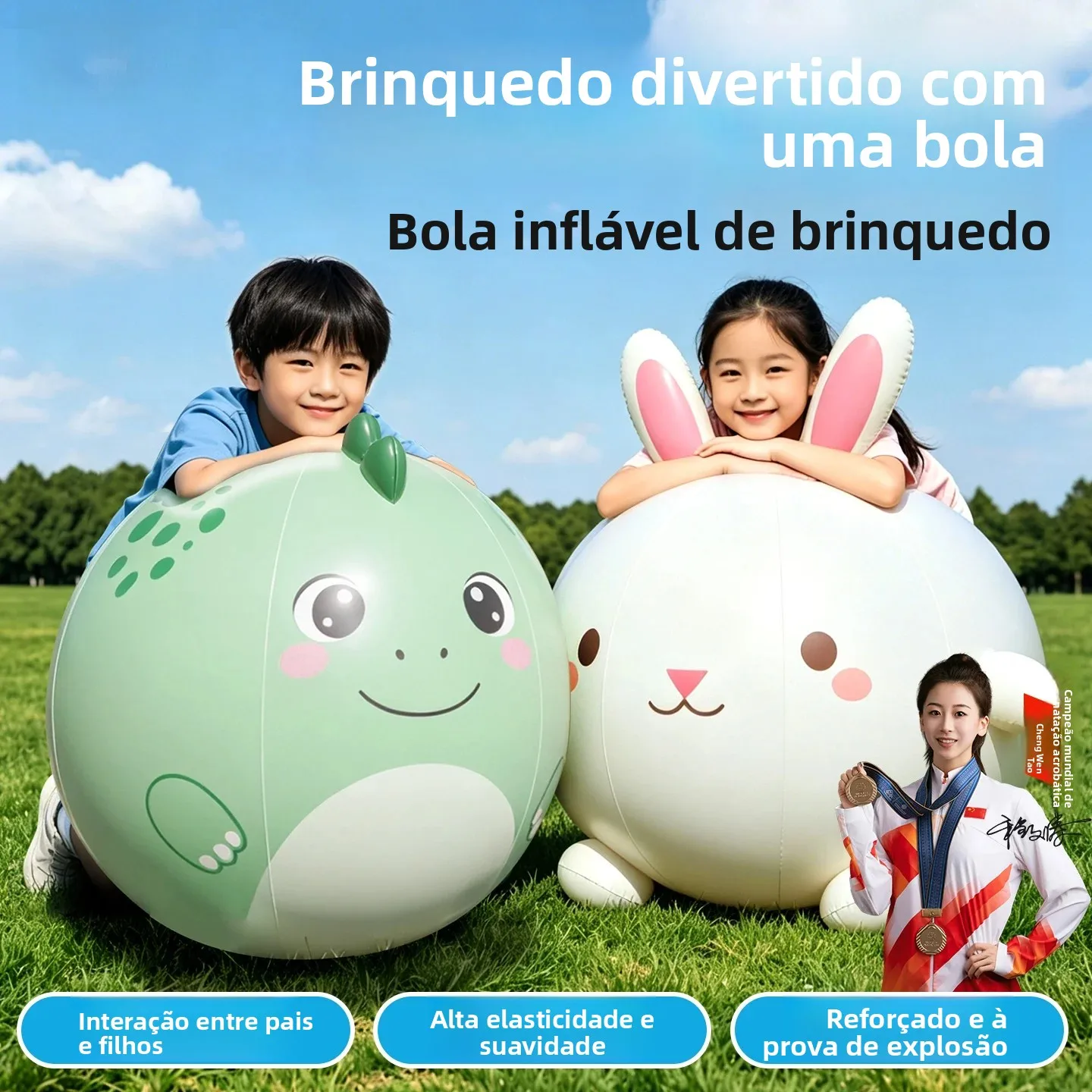 doctor-pig-children's-cartoon-inflatable-toy-ball-animal-shape-indoor-outdoor-parent-child-interaction-kindergarten-large-foo
