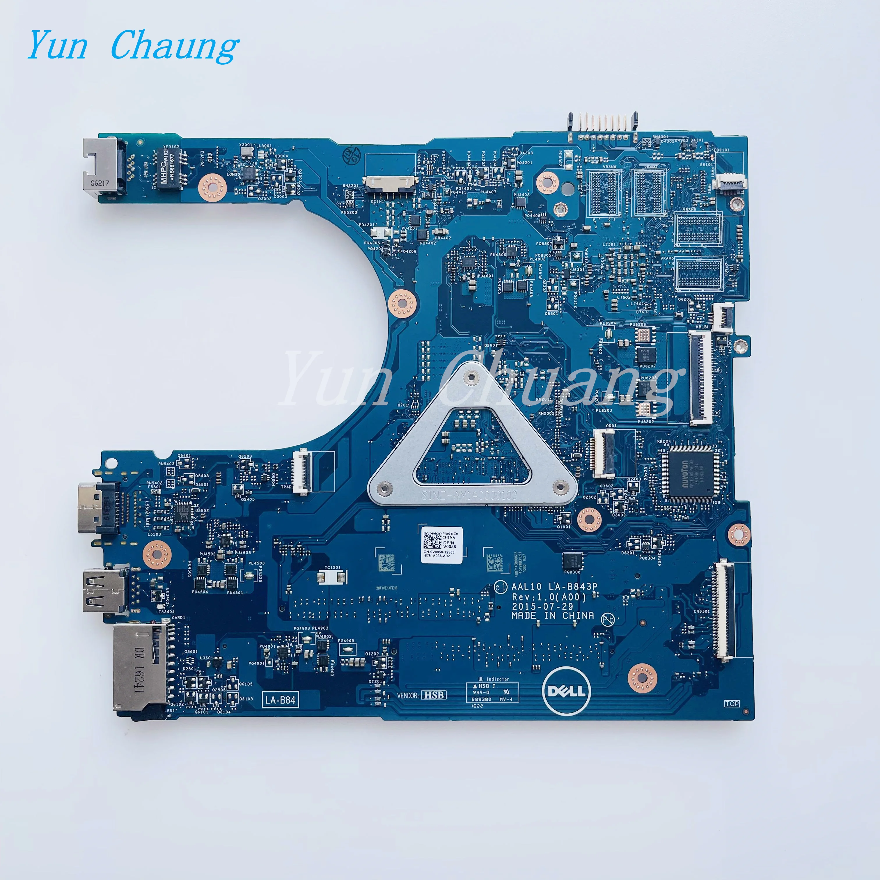 Imagem -02 - Placa-mãe Portátil para Dell Inspiron 14 5458 15 5558 17 5758 Portátil Cn0149m4 i3 i5 i7 Cpu 820m 920m Gpu Aal10 La-b843p