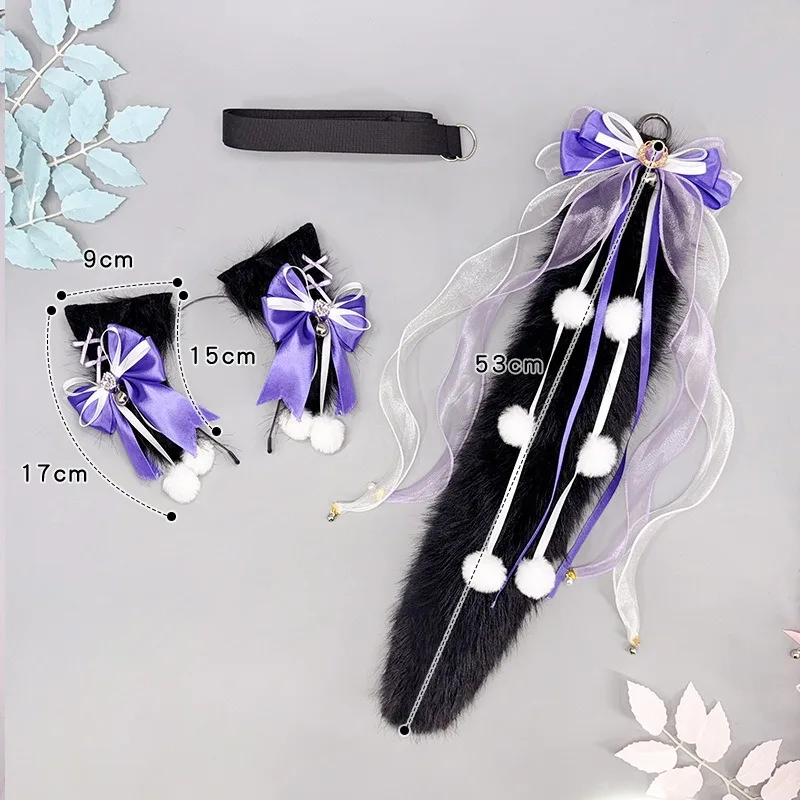 New  Cute Anime Cat Fox Fur Ear Hair Hoop Headband Cosplay Hairband Halloween Christmas Headbands Headwear Hair Accessories