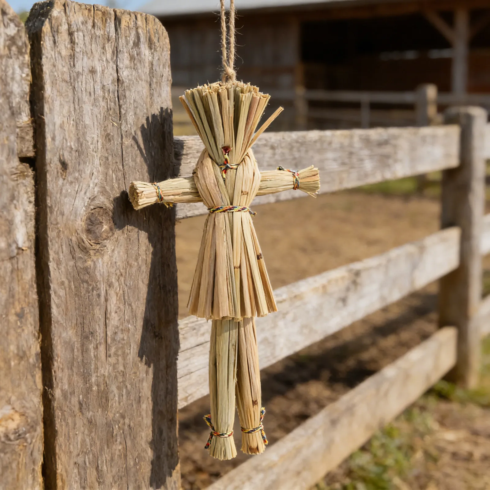 2Pcs 20Cm Fall Scarecrow Decorations Eco-Friendly Straw Harvest Garden Ornament for Outdoor Porch Indoor Thanksgiving Halloween