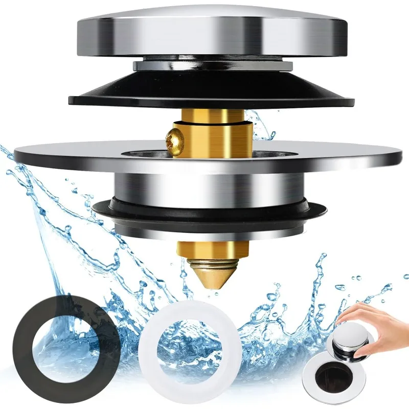 

Заглушка для слива в ванне Tip-Toe (Tip-Toe Tip-Toe) — универсальная замена для сливных клапанов и крышек Lift-Turn (BYBS-Universal)