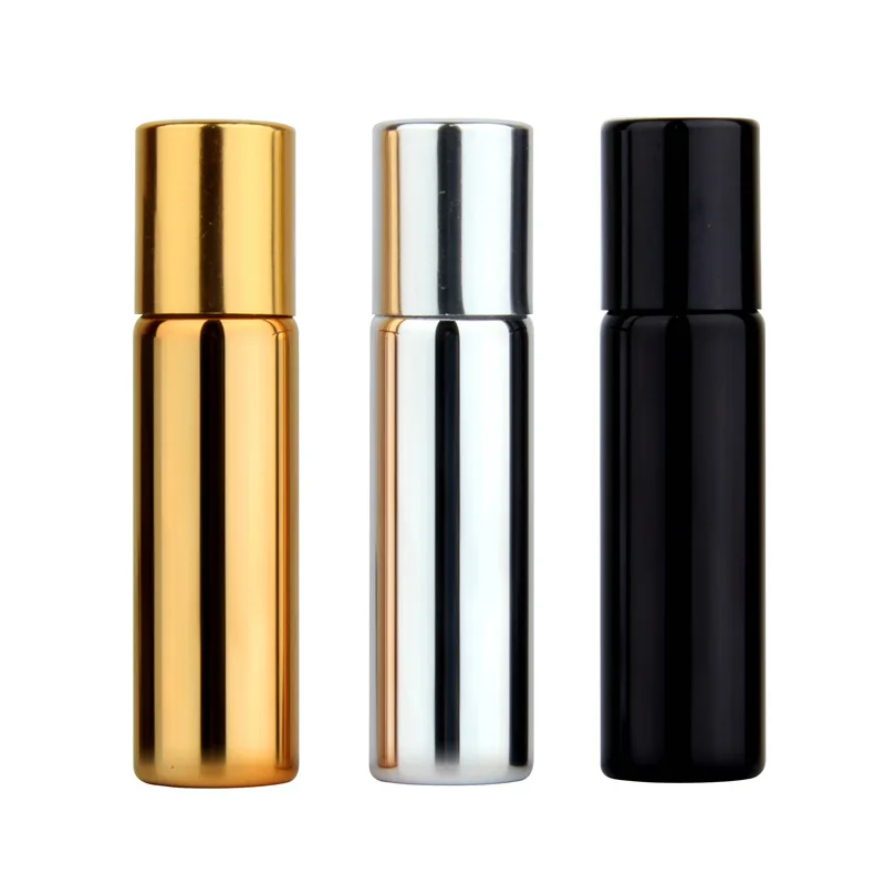 3 Stuks 5Ml Etherische Olie Flessen Rollen Op Roestvrij Staal Roller Bal Massager Oogcrème Parfum Hervulbare Lege Fles Container