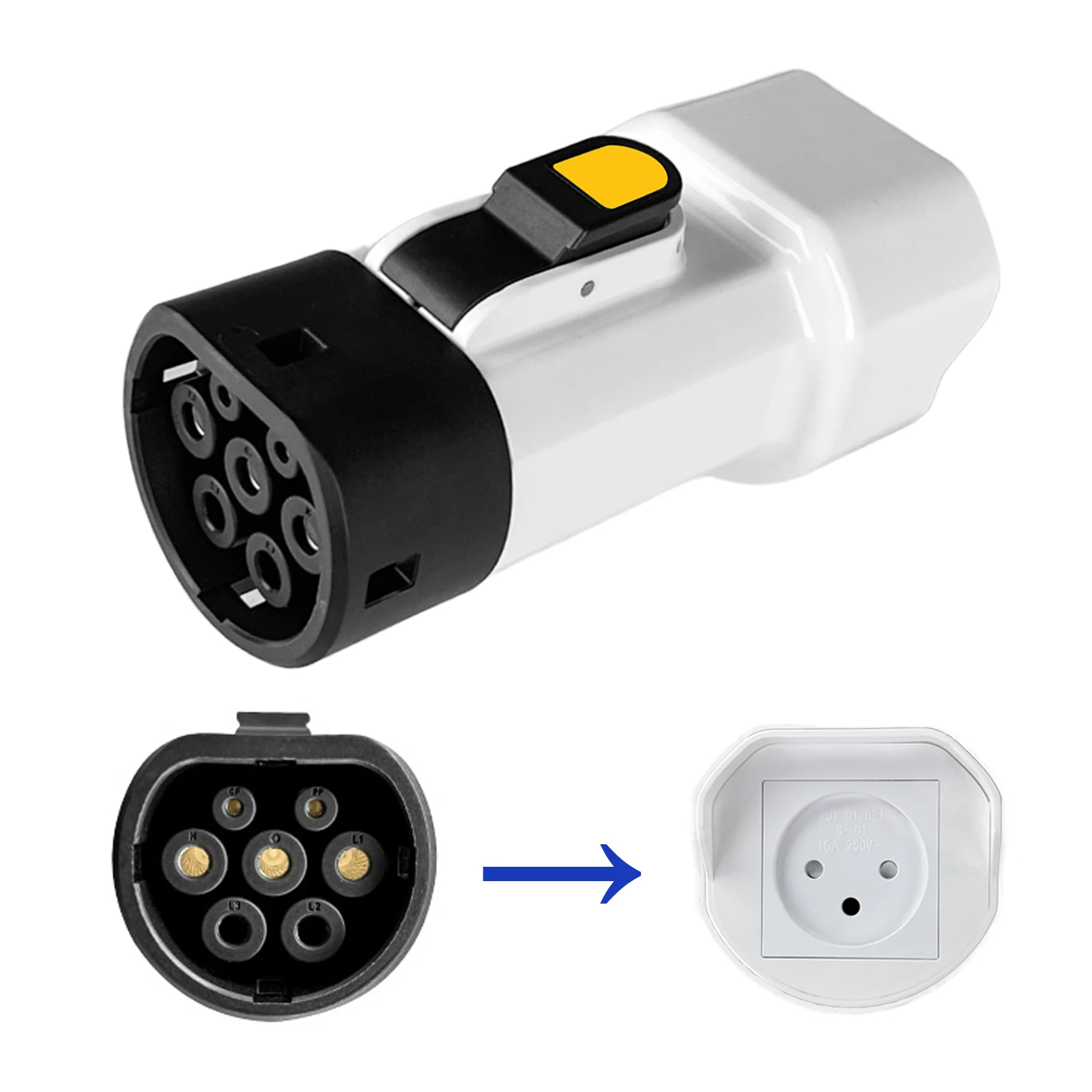 EVqiaoyi محول تفريغ V2L من النوع 2 بمقبس إسرائيلي، قابس تفريغ محمول للسيارة من النوع 2 إلى 220 فولت لسيارة Jaecoo 7 BYD Kia