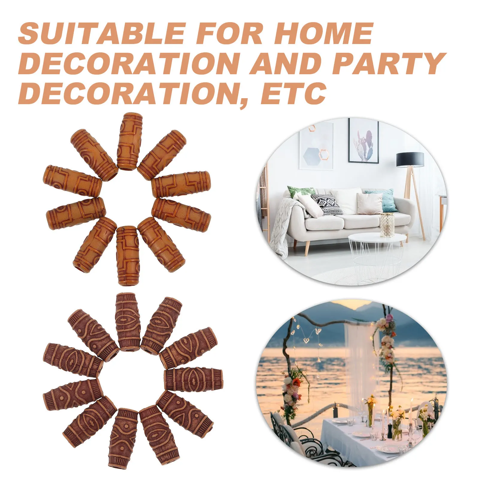 

50 шт., имитация деревянных бусин, незавершенные свободные бусины, аксессуар «сделай сам», для украшения ювелирных изделий, бусина-бочонка