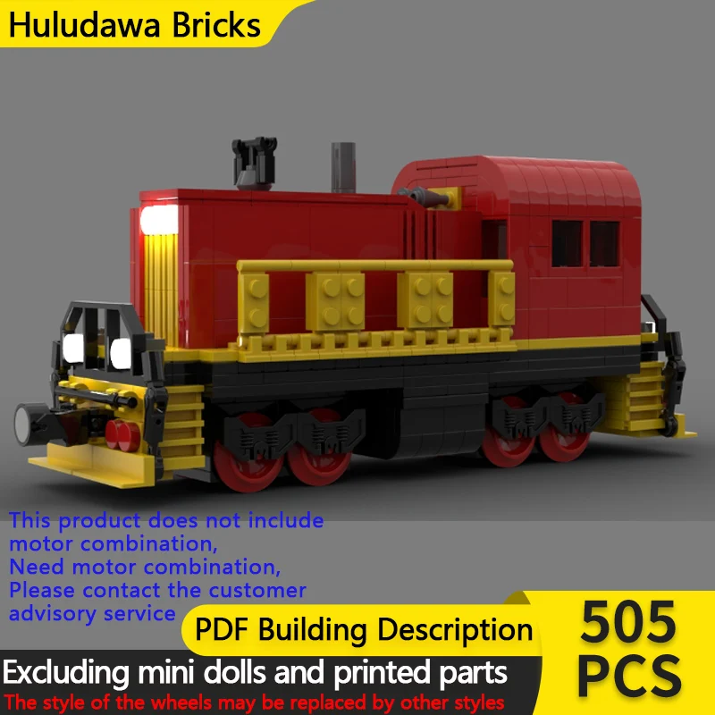 

City Car Model MOC Building Bricks Little Diesel Switcher Locomotive Modular Technology Children Holiday Gifts Assemble Toy Suit