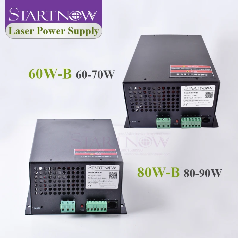 Startnow 60W 80W CO2 Laser Power Supply With Network Port For Laser Engraver Cutter High Voltage 110V/220V 60W MYJG Power Supply