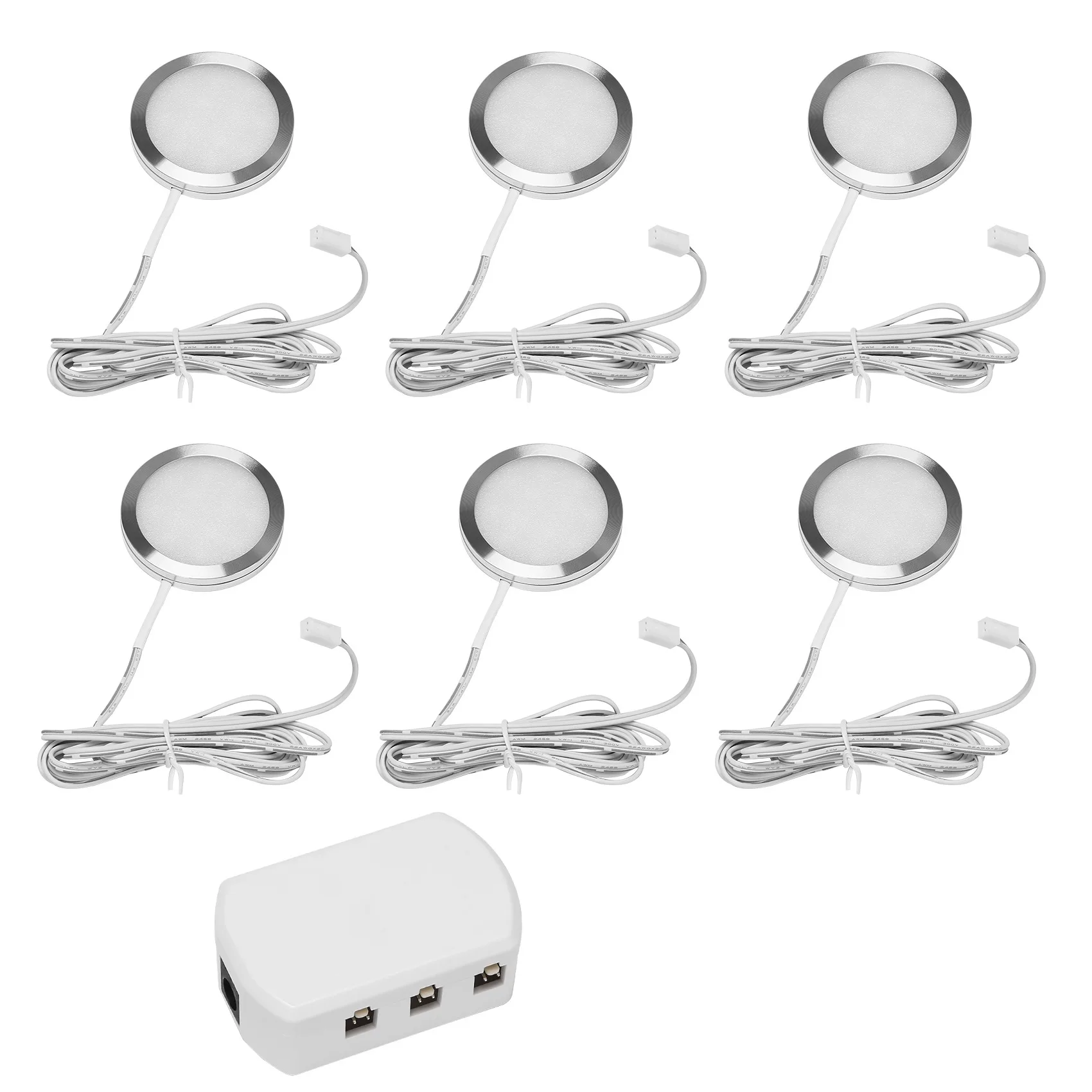 

6Pcs DC12V 2.5W LED Down Light Cabin Ceiling Lamp Caravan Camper Car RV Cool White Light 6000K