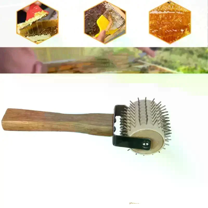 Wheel Uncapping Fork Gear Bee Honeycomb Rake Needle Roller Honey Extracting Tool Beekeeping Supplies Tools
