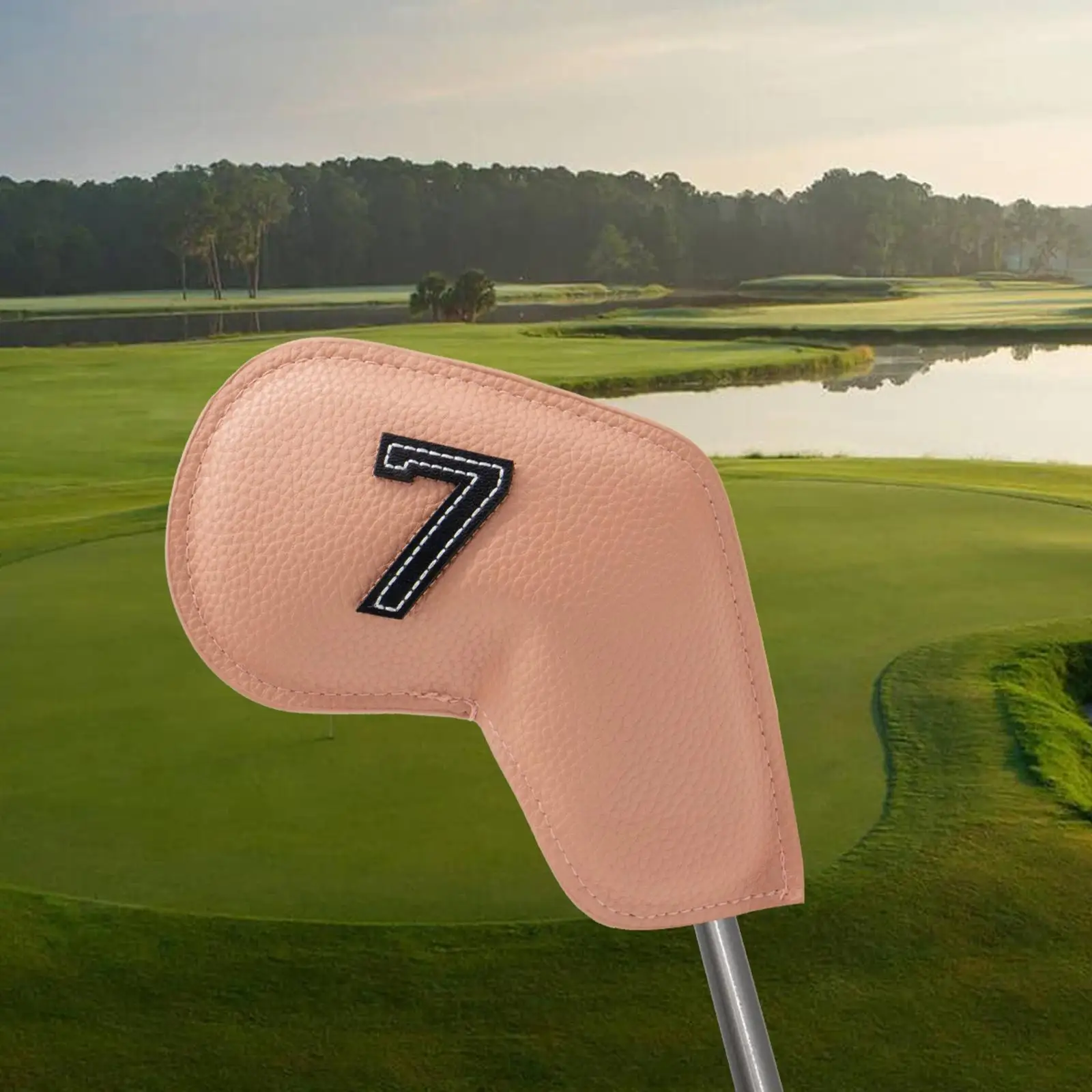 10 Pieces PU Leather Golf Iron Headcover 3-9,P,S, Embroidery Number