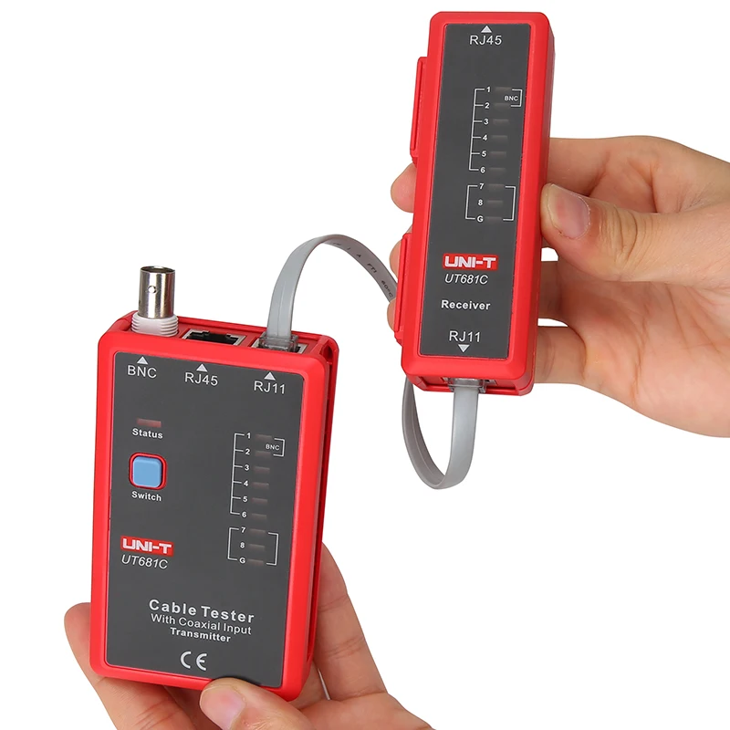 UNI-T Network Cable Testers UT681C Lan Tester RJ45 RJ11 BNC Cable Tracker Wire Detector Network Repair Tools