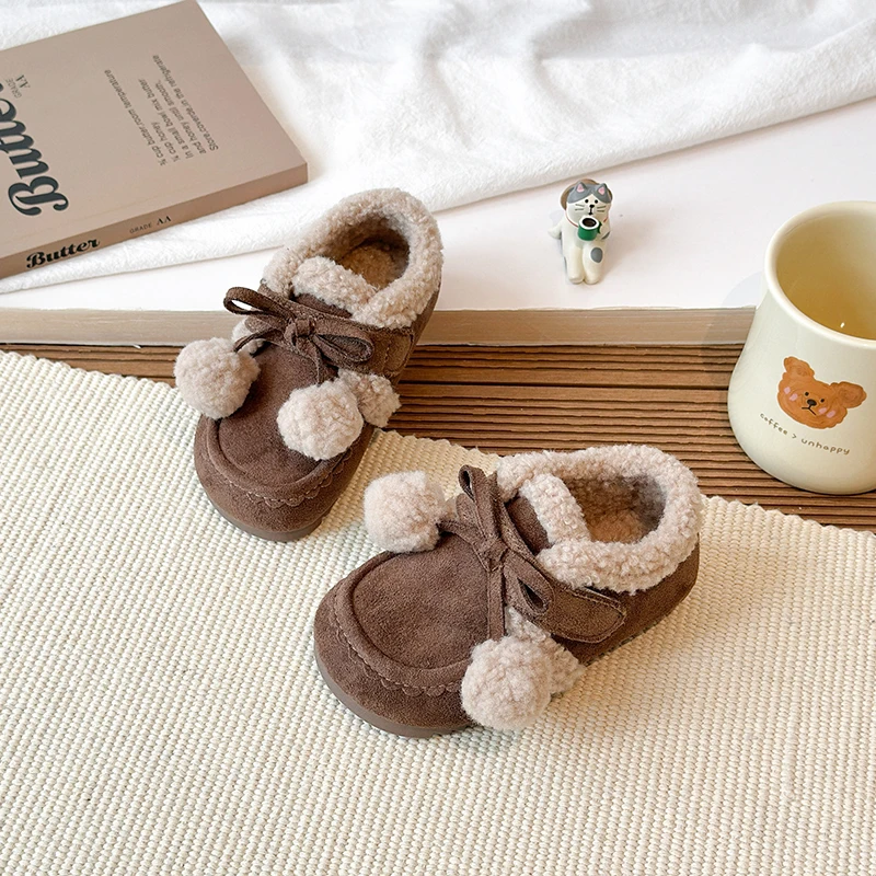 

Children's Cotton Shoes 2026 Winter New Style Thickened Warm and Comfortable Girls' Soft Bottom Fashion Retro Boys' Casual Shoes