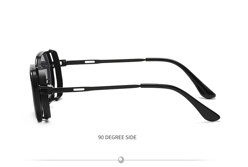 2024 Steampunk Sonnenbrille Für Männer Modische Platz Punk Mode Gläser Designer Sonnenbrille Frauen Trendy Gafas De Sol Hombre – Detail 14