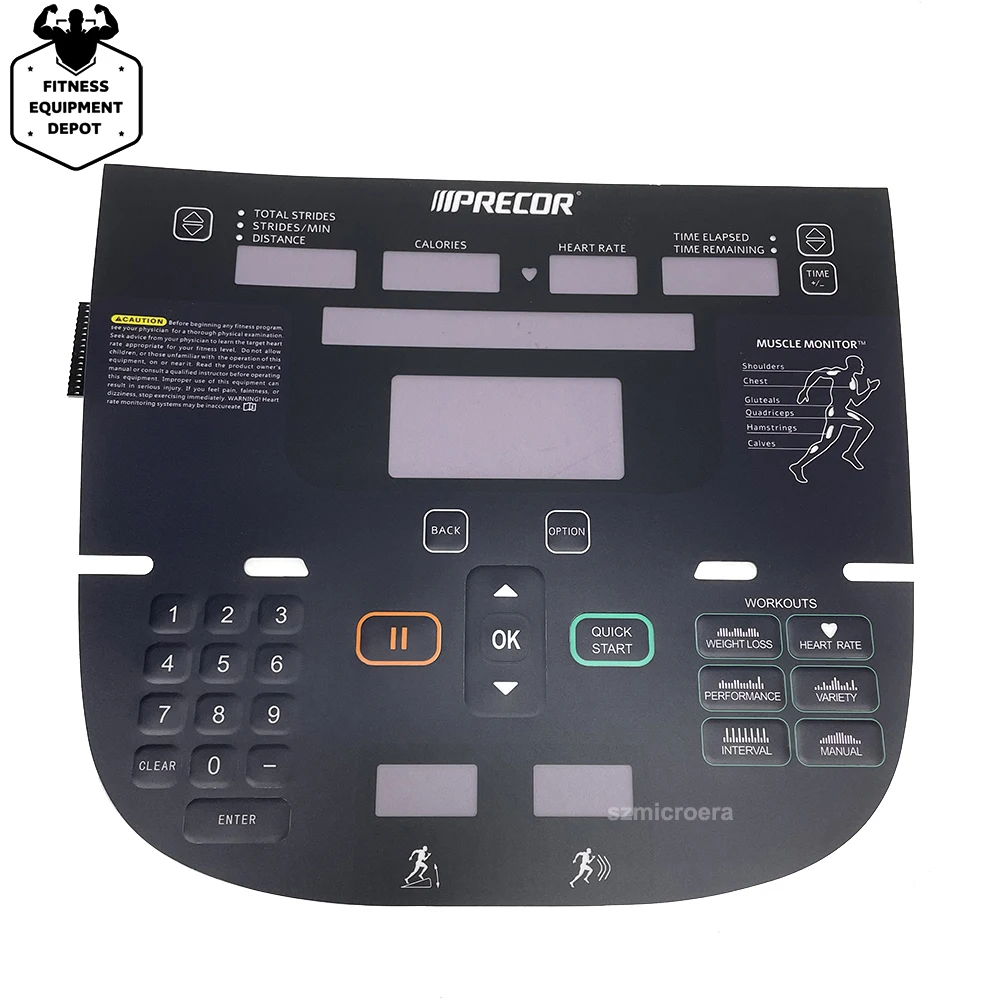 Treadmill membrane keypad for Precor 576i 546i 536i C956i 966i Treadmill control panel