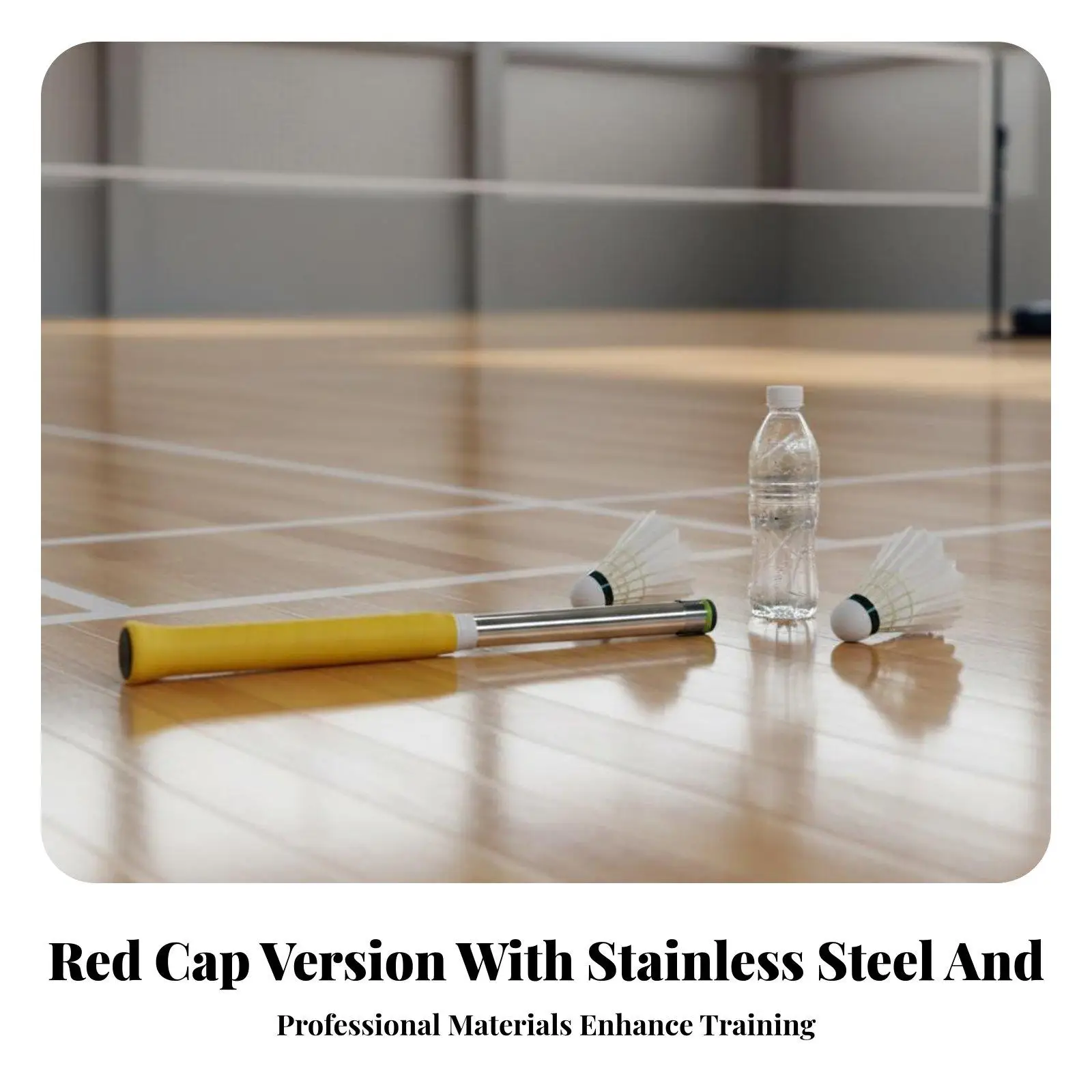 Badminton Swing Trainer with Audio Cue for Stroke Mechanics Practice Stainless Steel Construction