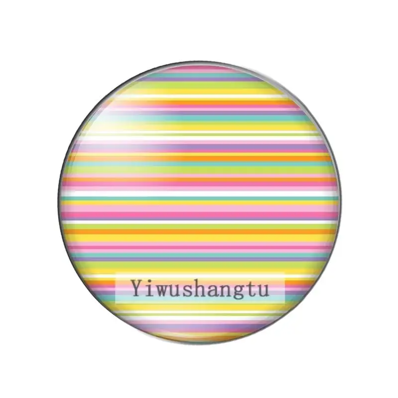 Beauty colorfu geometric figure rainbow 8mm/10mm/12mm/18mm/20mm Round photo glass cabochon demo flat back Making findings ZB0543