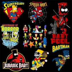 Disney Simpsons Family Role Play Stickers Iron on Transfers Patches for Clothes Heat transfer printings on T-shirt Hoodies