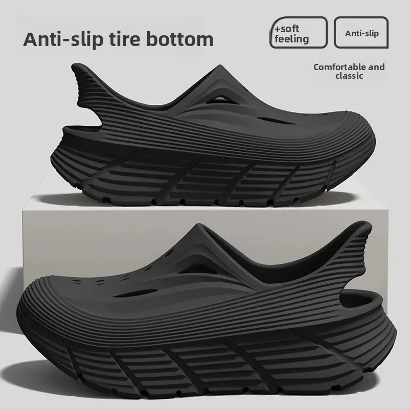 Anti slip hole shoes for men in summer 2026 new anti odor and anti poop feeling, outdoor sports EVA womens outdoor cool slippers