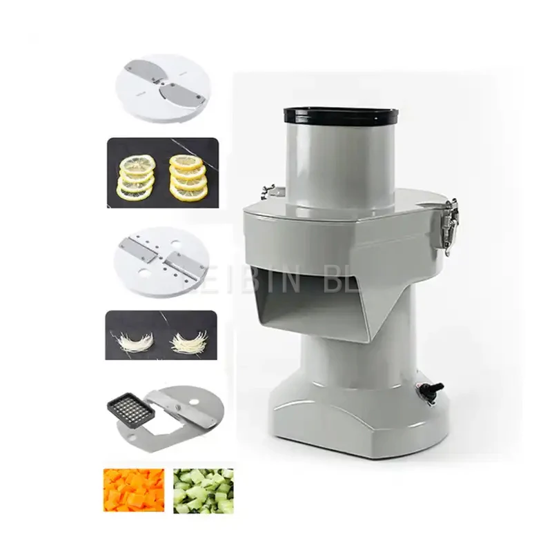 

2024 New Commercial Vegetable Chopper Radish Potato Cucumber Chopper Electric Stainless Steel Potato Slicer