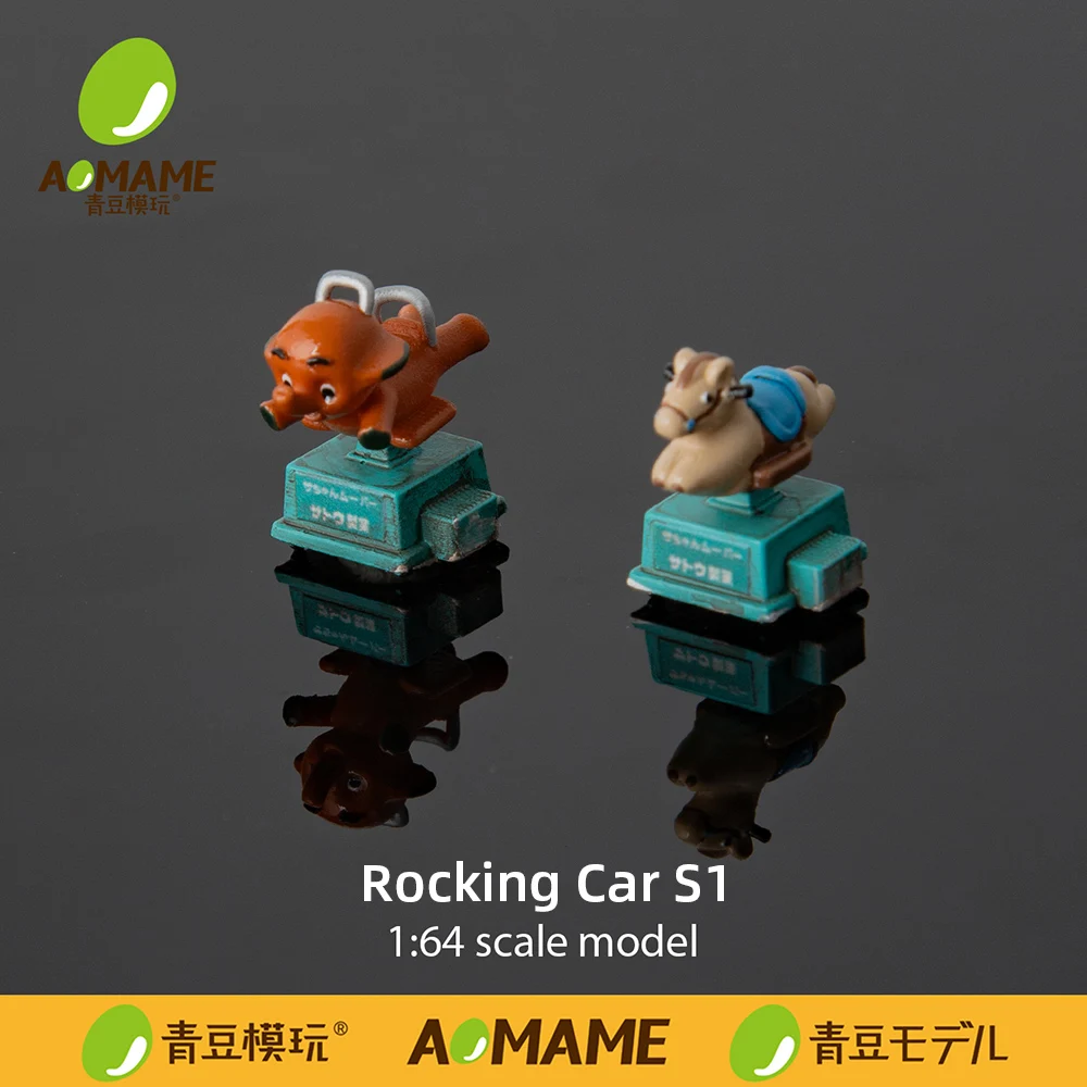 

Kicarmod 1/64 Elephant Pony Rocking Horse Ride Model Toy Resin Diorama Model Car Garage Scene Accessory Gift Collection
