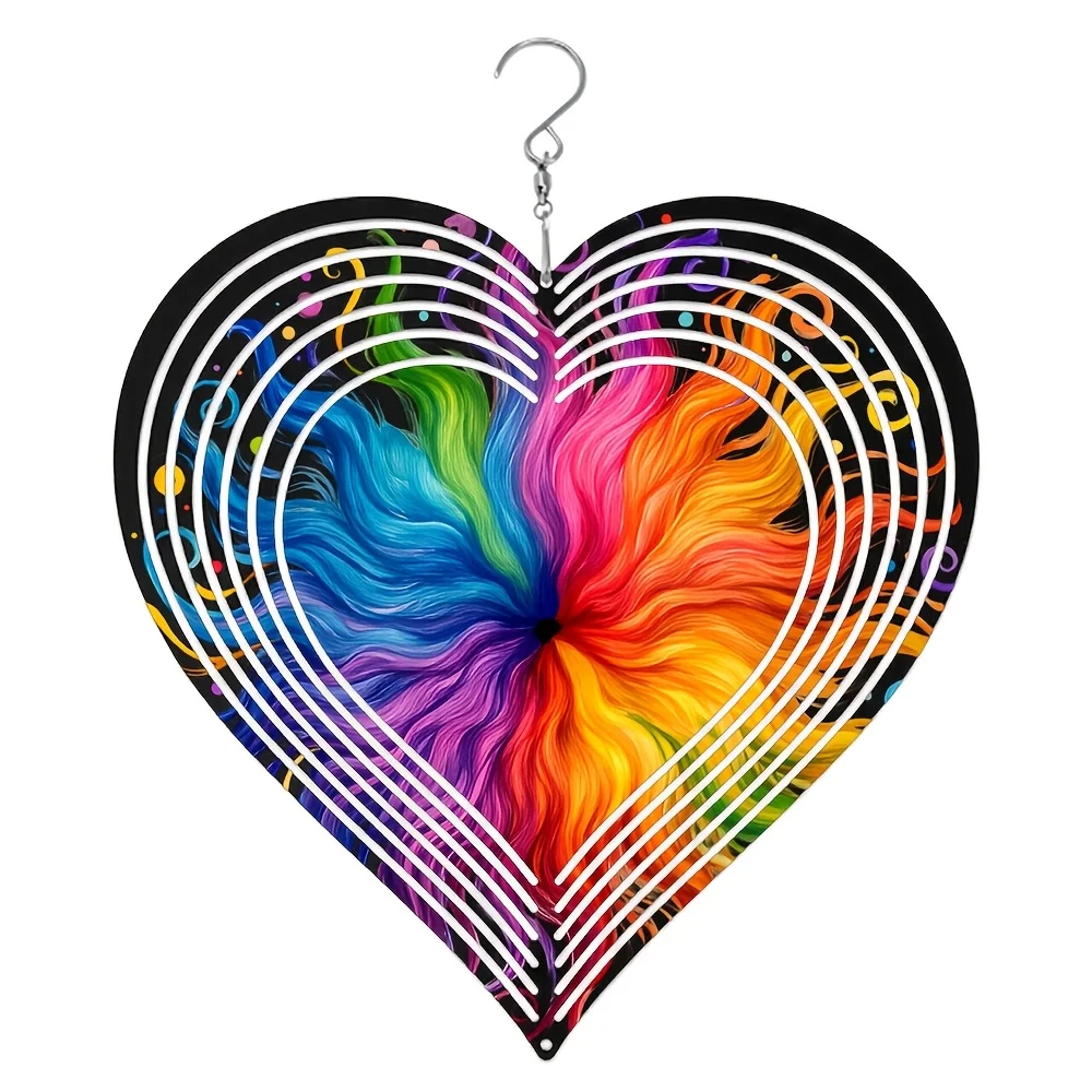 Wind Chime, Vortex Rainbow Fluffy Sunrise Hanging Ornament, Joyful Gift for Best Friend, Bringing Vibrant Joy And Positive