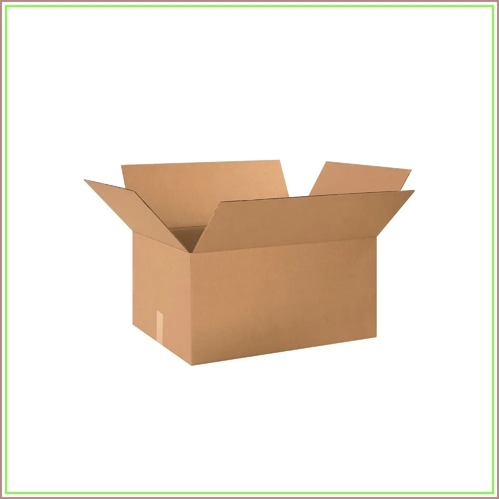 

24x18x12 Corrugated Cardboard Boxes, Kraft, Pack of 10 for Shipping