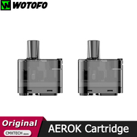 2pcs/lot Original Wotofo Aerok Pod Cartridge 4ml Capacity 0.6ohm 0.8ohm nexMESH tech Coil For E Cigarette Wotofo Aerok Pod kit