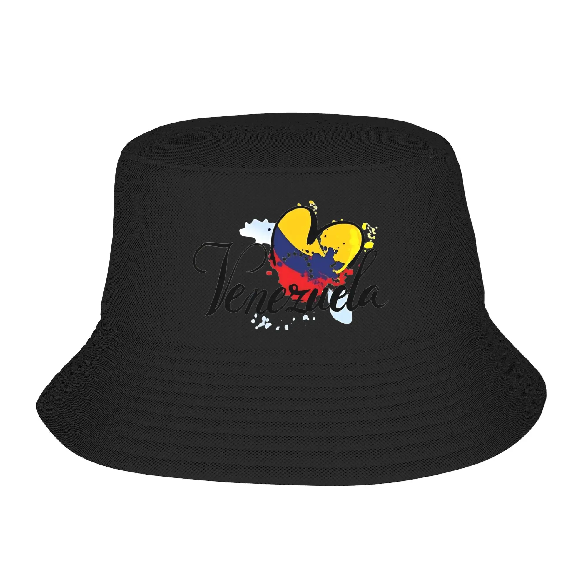 Venezuela Land Of Grace Bucket Hat For Men Women  Fisherman Hats Vintage Vacation Caps Foldable Hip Hop Graphic Sunscreen Hats