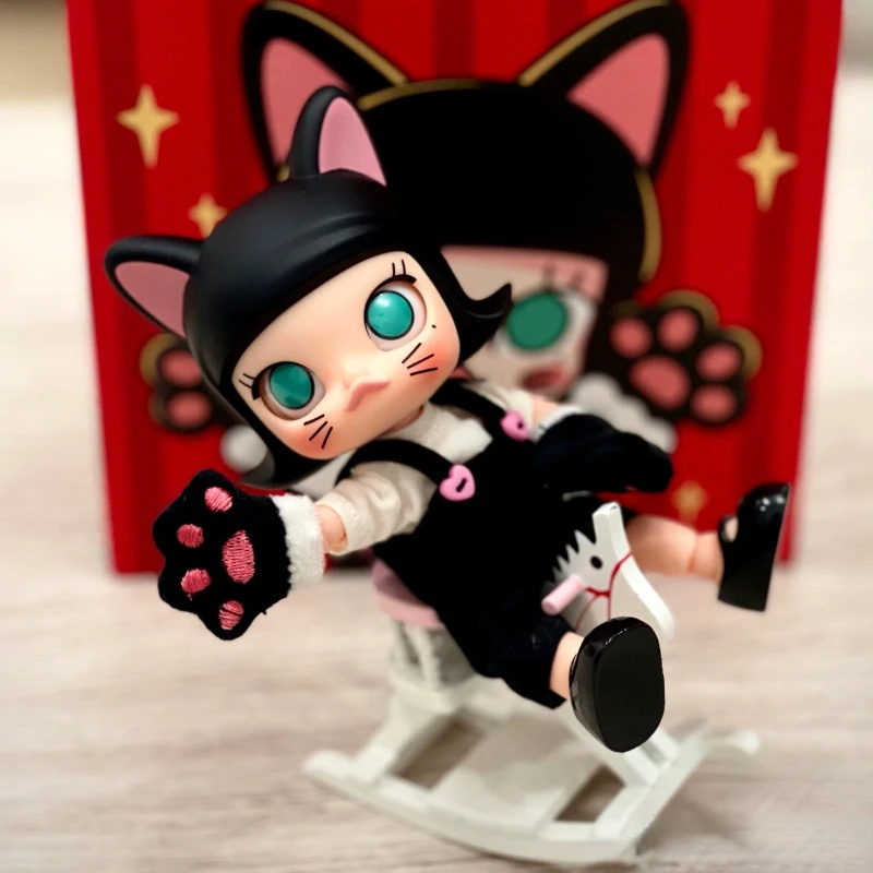 Black Cat MOLLY BJD Doll Cute Kitty Ear and Claw Customized Girl Designer Toy Rare Collection Accompany Gift Healing Love