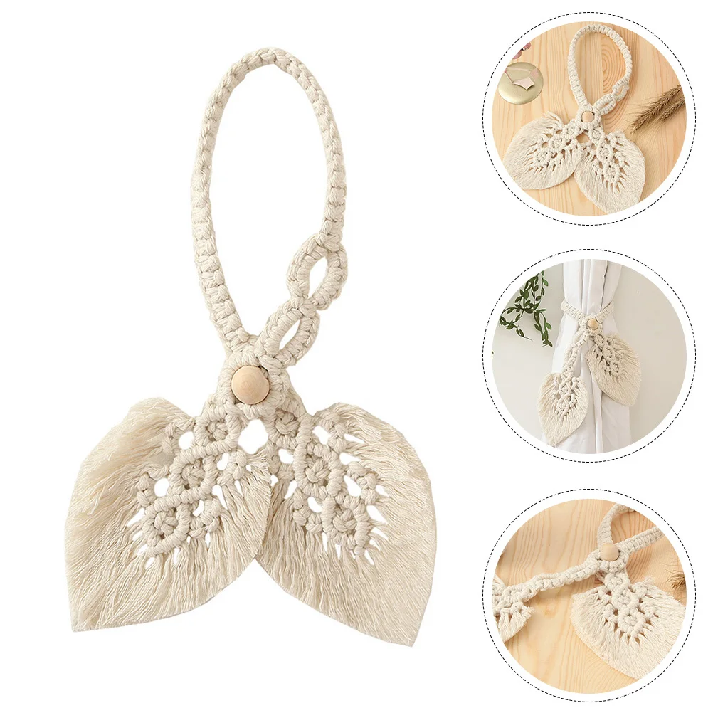 

Bohemian Style Curtain Tieback Hand Knitting Decorative Strap Adjustable Fixator For Home Window Decoration Curtain Accessory
