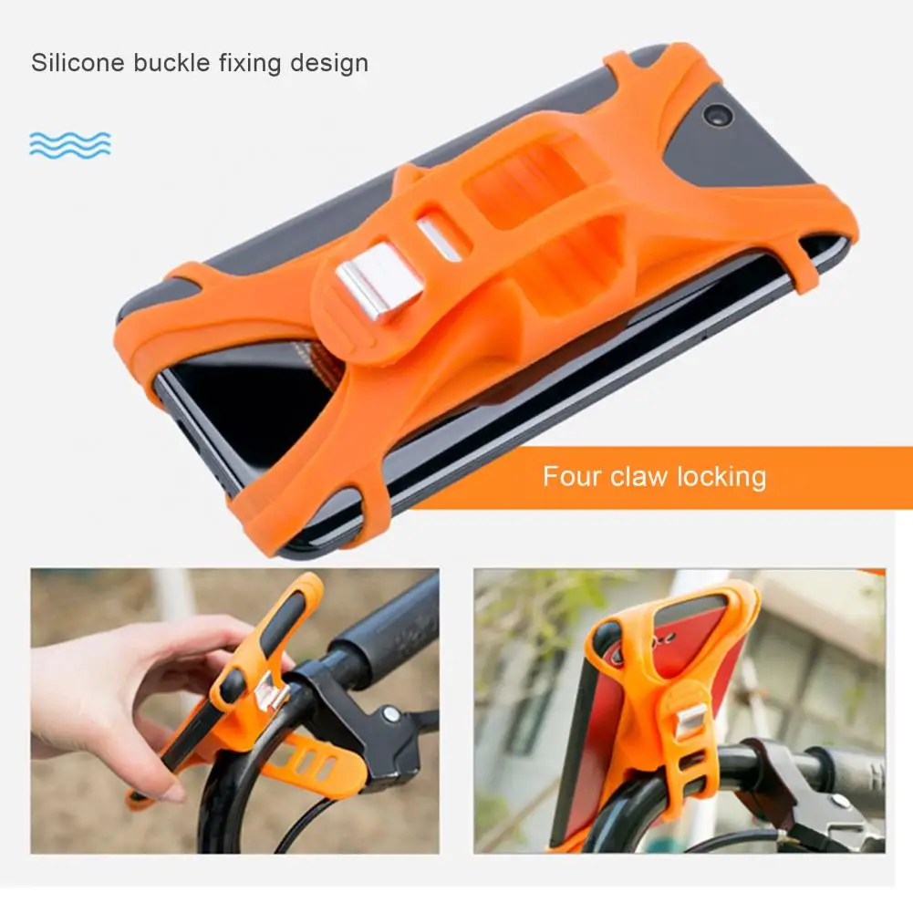 Держатель для мобильного телефона Универсальный силиконовый держатель для телефона для велосипеда с нескользящим дизайном для мотоциклов, велосипедов, сверхлегкий, мягкий, эластичный