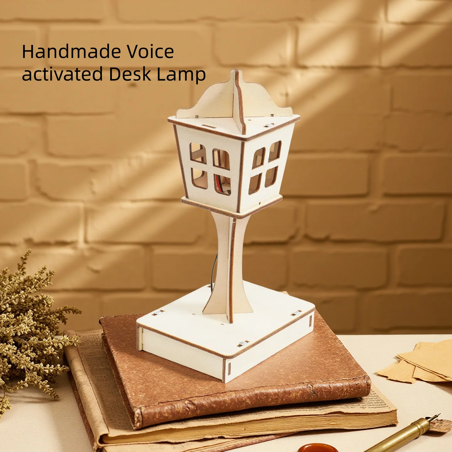 DIY Handmade Voice-activated Desk Lamp Model Science Toy School Physics Learning Craft Toy Gift For Children Students