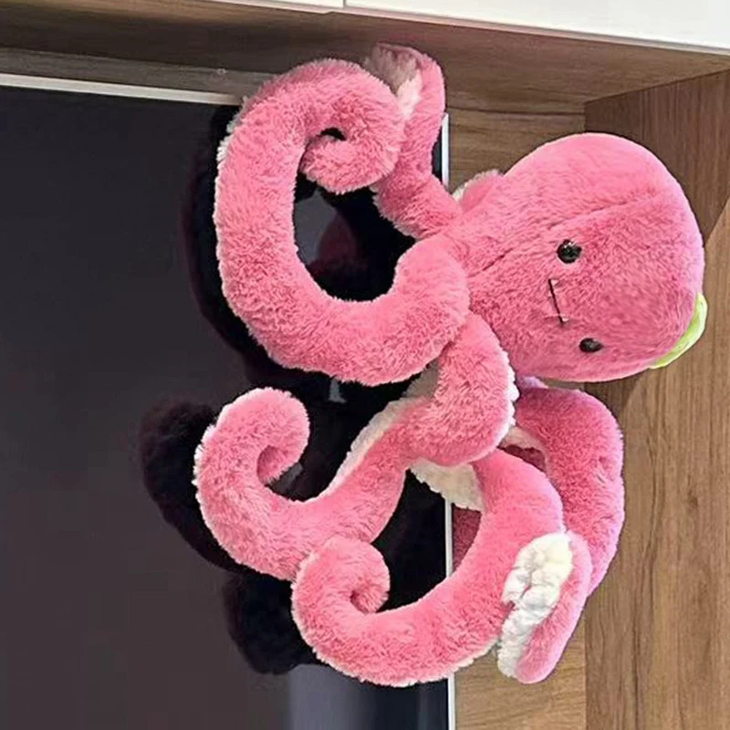 Cartoon Tentacles Large Octopus Plush Dolls With Suction Cups Creatively Designed To Decorate The Walls Of The Home's Mirror TV