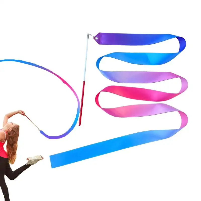 Ballet Streamer Dance Ribbons Rhythmic Gymnastics Equipment Ballet Training Rhythmic Twirling Rod Rainbow Stick